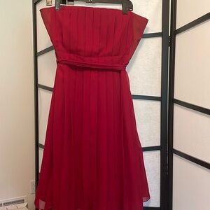 NWOT: Elegant Red Strapless Dress